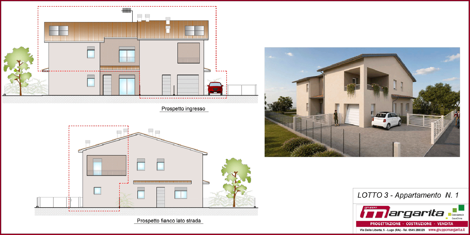LOTTO 3 - App 1, CASTEL BOLOGNESE - Via Lughese, RA, Italia, 2 Stanze da Letto Stanze da Letto, ,2 BathroomsBathrooms,Appartamento,in Vendita,LOTTO 3 - App 1,1131