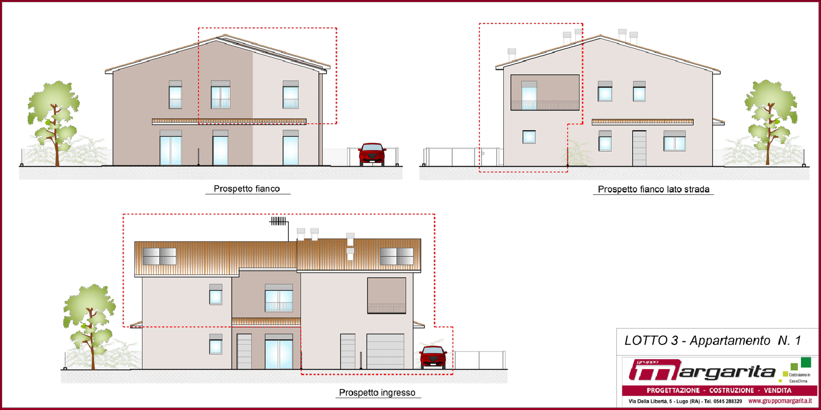 LOTTO 3 - App 1, CASTEL BOLOGNESE - Via Lughese, RA, Italia, 2 Stanze da Letto Stanze da Letto, ,2 BathroomsBathrooms,Appartamento,in Vendita,LOTTO 3 - App 1,1131