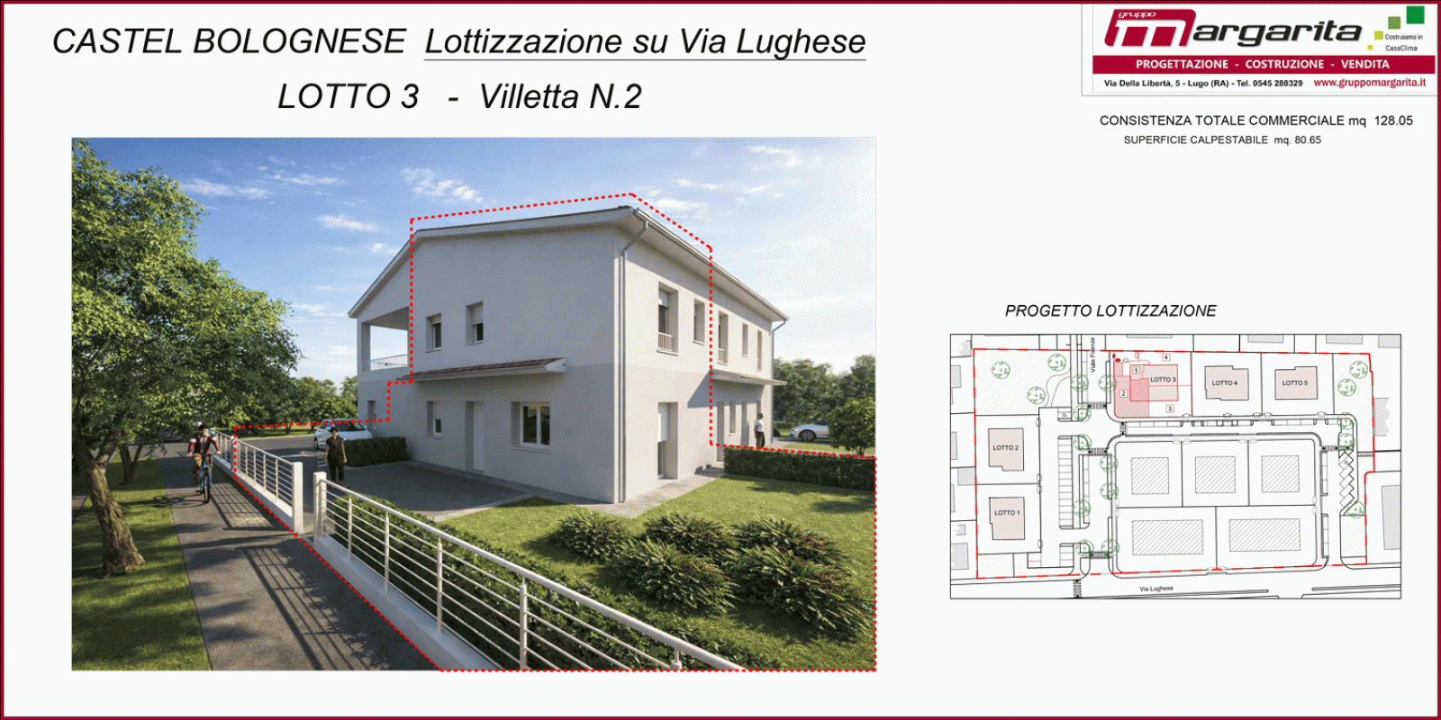 LOTTO 3 - villetta 2, CASTEL BOLOGNESE - Via Lughese, RA, Italia, 3 Stanze da Letto Stanze da Letto, ,2 BathroomsBathrooms,Villa,in Vendita,LOTTO 3 - villetta 2,1132