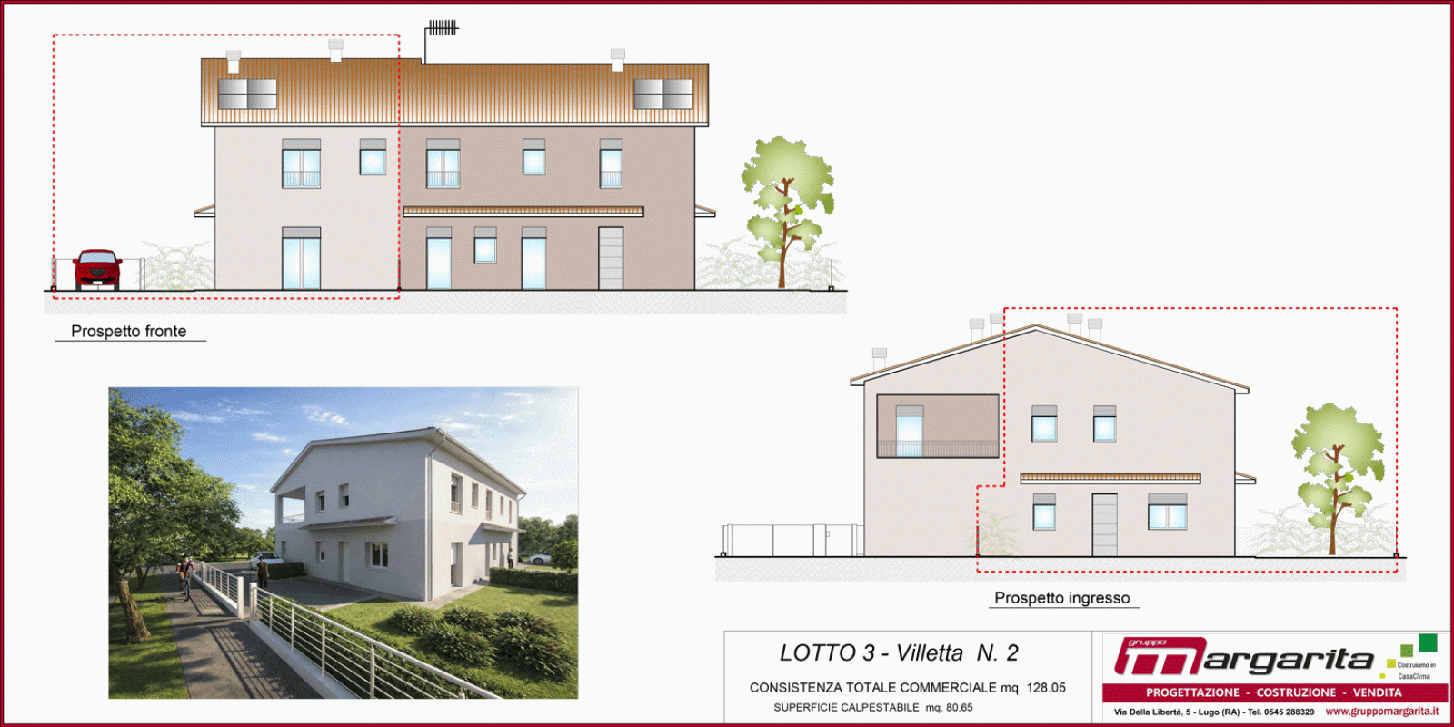 LOTTO 3 - villetta 2, CASTEL BOLOGNESE - Via Lughese, RA, Italia, 3 Stanze da Letto Stanze da Letto, ,2 BathroomsBathrooms,Villa,in Vendita,LOTTO 3 - villetta 2,1132