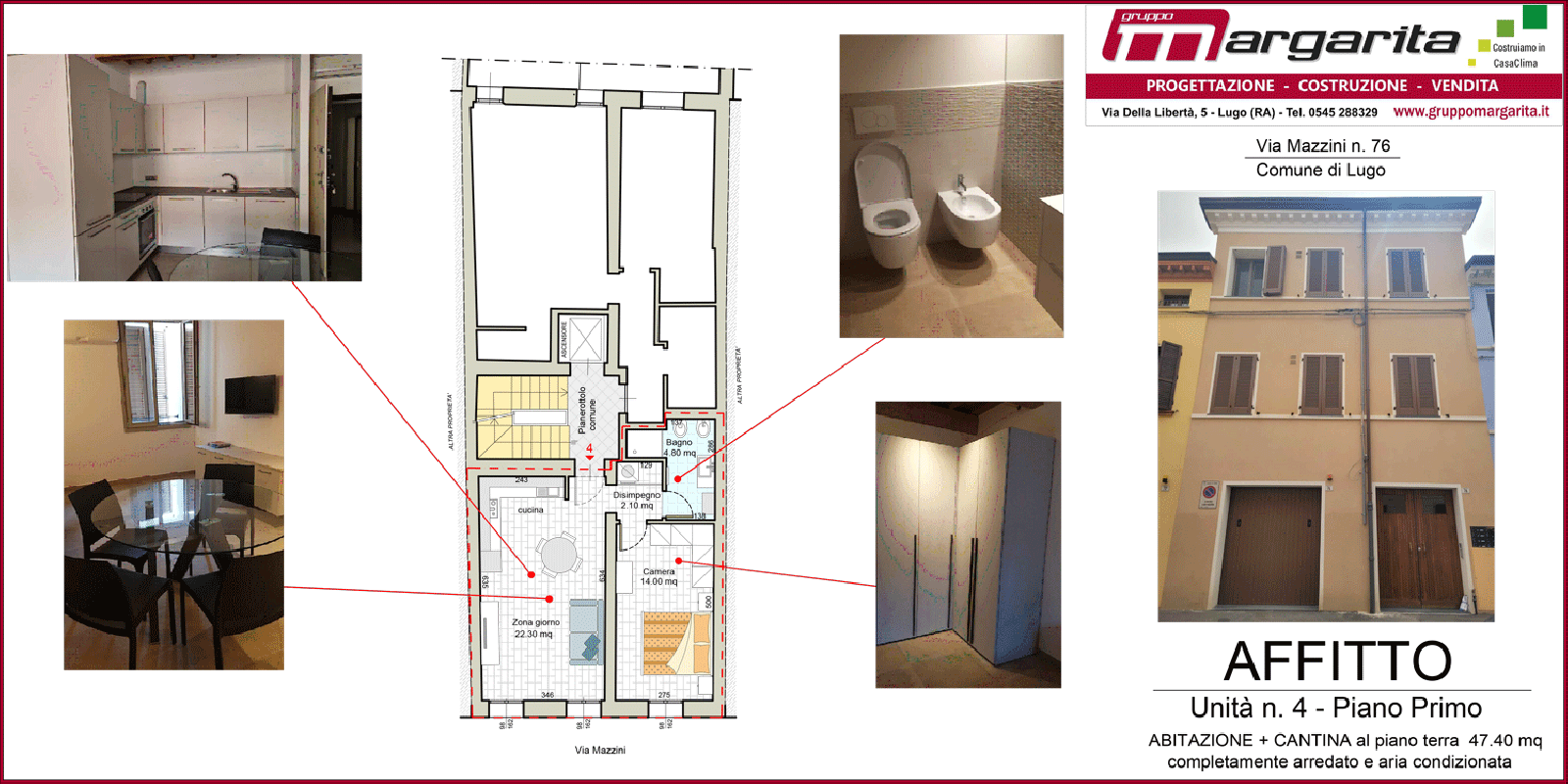 AFFITTO Via Mazzini 76, LUGO, RAVENNA, Italia, 1 Camera da Letto Stanze da Letto, ,1 BagnoBathrooms,Appartamento,in Affitto,AFFITTO Via Mazzini 76,1136